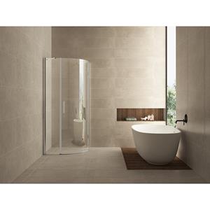 Wiesbaden Curf Douchecabine Kwartrond met 1 Draaideur Rechts - 900x900x2000x8mm - Helder Glas/Chroom