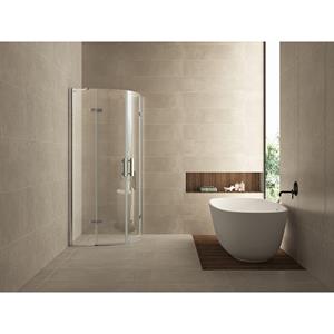 Wiesbaden Double Douchecabine Kwartrond met 2 Draaideuren - 900x900x2000x8mm - NANO - Helder Glas/Chroom