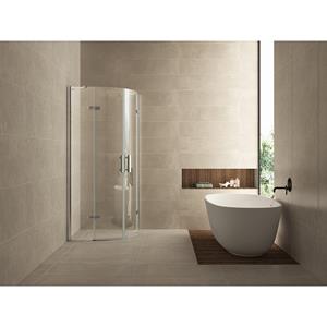 Wiesbaden Double Douchecabine Kwartrond met 2 Draaideuren - 1000x1000x2000x8mm - NANO - Helder Glas/Chroom