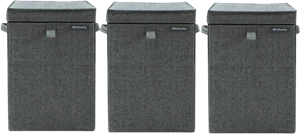 Brabantia Wasboxen Pepper Black Triple Pack