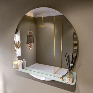 Mondiaz Spot spiegel rond Ø110cm met planchet greey