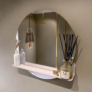 Mondiaz Spot spiegel rond Ø70cm met planchet rosee
