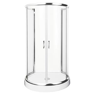 Kerra Vibe ronde douchecabine 100x86cm chroom