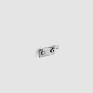 Clou Dubbele Handdoekhaak  Fold 3,7 x 6,6 cm Geborsteld RVS