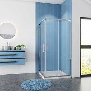 Sanexo Douchecabine Vierkant Ixia 110X110X195 Hoekinstap 6Mm Helder Glas Antikalk Chroom