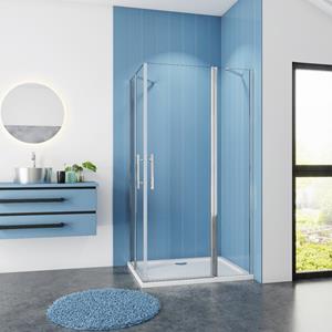 Sanexo Douchecabine Vierkant Peony 120X120 Hoekinstap 6Mm Helder Glas Antikalk Chroom