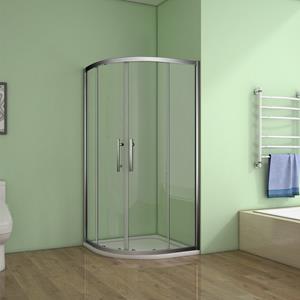 Sanexo Douchecabine Set Freesia Kwartrond 90x90 Met Hoge Douchebak Daisy Wit Met Sifon