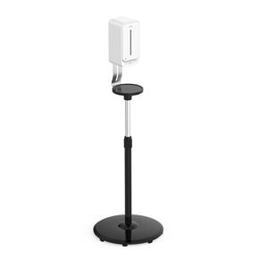 Tres Zeepdispenser met Vloerstandaard  Tempo Standard met Schap Zwart met Wit
