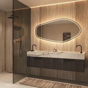 HIPP design Phantom spiegel organisch 140x75cm met LED verlichting en spiegelverwarming