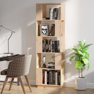 vidaXL Boekenkast/kamerscherm 51x25x163,5 cm massief grenenhout