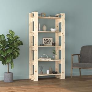 vidaXL Boekenkast/kamerscherm 80x35x160 cm massief grenenhout