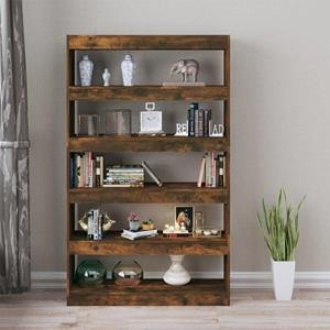 vidaXL Boekenkast/kamerscherm 100x30x166 cm gerookt eikenkleur