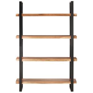vidaXL Boekenkast met 4 schappen 120x40x180 cm massief acaciahout