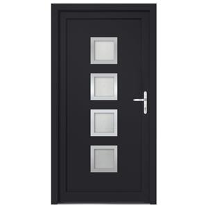 vidaXL Voordeur 108x208 cm PVC antracietkleurig