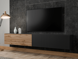 Mobistoxx Tv-meubel BATIDA 2 deuren eik/zwart
