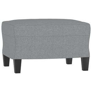 vidaXL Fauteuil met voetenbank 60 cm stof lichtgrijs