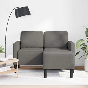 vidaXL 2-zitsbank met ligstoel L-vormig lichtgrijs 125 cm linnen