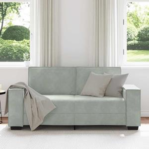 vidaXL Tweezitsbank 140 cm fluweel lichtgrijs