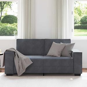 vidaXL Tweezitsbank 140 cm fluweel donkergrijs