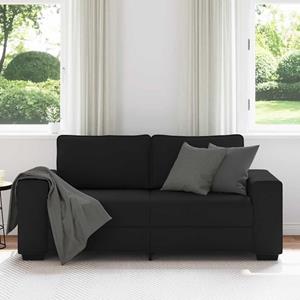 vidaXL 2-zitsbank 140 cm stof zwart