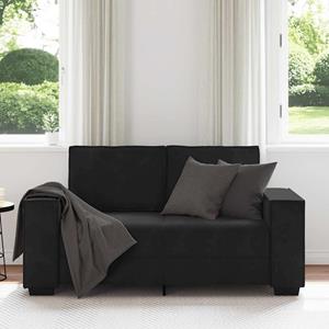 vidaXL Tweezitsbank 120 cm fluweel zwart