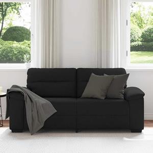 vidaXL 2-zitsbank 140 cm stof zwart