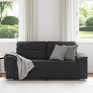 vidaXL Tweezitsbank 140 cm kunstleer zwart