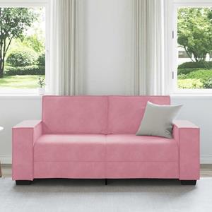 vidaXL Tweezitsbank 140 cm fluweel roze