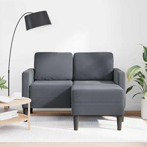 vidaXL 2-zitsbank met ligstoel L-vormig 125 cm fluweel
