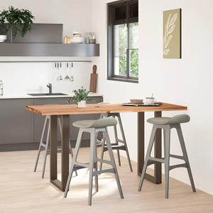 vidaXL Bartafel rechthoekig 180x80x92 cm massief eikenhout lichtbruin
