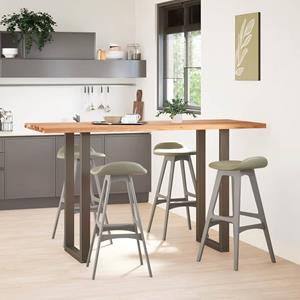 vidaXL Bartafel rechthoekig 200x80x112 cm massief eikenhout lichtbruin