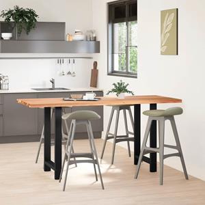 vidaXL Bartafel rechthoekig 200x80x92 cm massief eikenhout lichtbruin