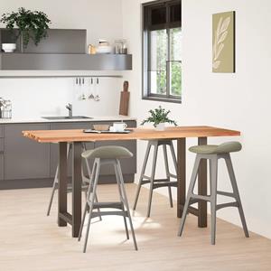 vidaXL Bartafel rechthoekig 200x80x92 cm massief eikenhout lichtbruin