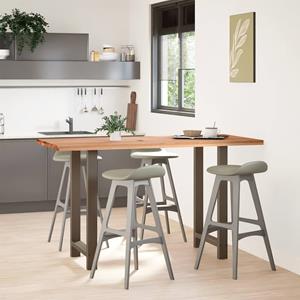 vidaXL Bartafel rechthoekig 180x80x102 cm massief eikenhout lichtbruin