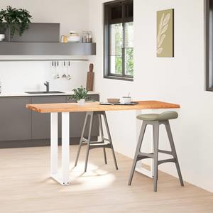 vidaXL Bartafel rechthoekig 180x80x92 cm massief eikenhout lichtbruin