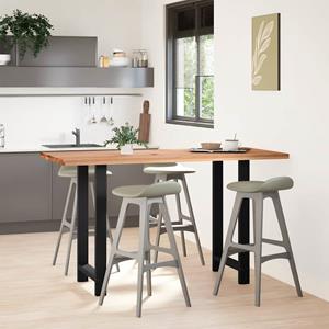 vidaXL Bartafel rechthoekig 180x80x102 cm massief eikenhout lichtbruin