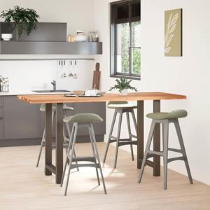 vidaXL Bartafel rechthoekig 200x80x102 cm massief eikenhout lichtbruin