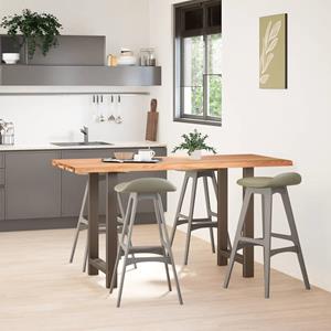 vidaXL Bartafel rechthoekig 180x80x92 cm massief eikenhout lichtbruin
