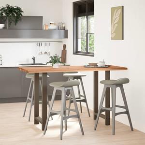 vidaXL Bartafel rechthoekig 180x80x112 cm massief eikenhout lichtbruin