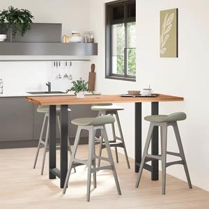 vidaXL Bartafel rechthoekig 180x80x102 cm massief eikenhout lichtbruin