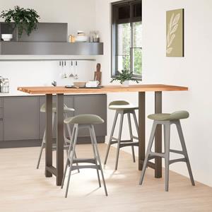 vidaXL Bartafel rechthoekig 200x80x112 cm massief eikenhout lichtbruin