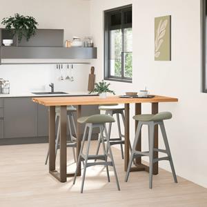 vidaXL Bartafel rechthoekig 180x80x92 cm massief eikenhout lichtbruin