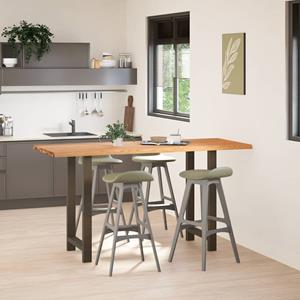 vidaXL Bartafel rechthoekig 200x80x102 cm massief eikenhout lichtbruin