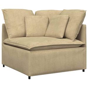 vidaXL Modulaire bank met voetenbank en kussens corduroy stof