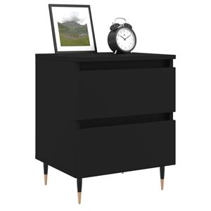 vidaXL Nachtkastjes 2 st 40x35x50 cm bewerkt hout zwart