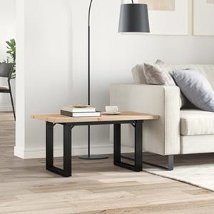 vidaXL Salontafel O-frame 80x50x40,5 cm grenenhout en gietijzer
