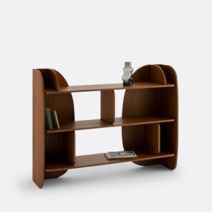 LA REDOUTE INTERIEURS Lage boekenkast in fineernotenhout, Gorman