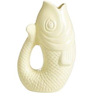 Leen Bakker Vaas Koi - off-white - keramiek - 21x13x9 cm