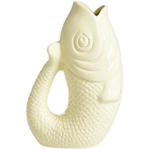 Leen Bakker Vaas Koi - off-white - keramiek - 29x18x12,5 cm