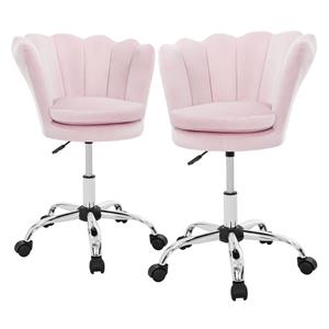 ML-Design Set van 2 bureaustoelen Tulini velvet | 